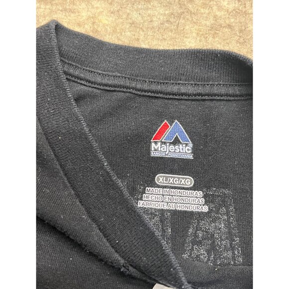 Majestic Pittsburgh Steelers Troy Polamalu 43 Black Crewneck T-Shirt Men's XL - Picture 5 of 9